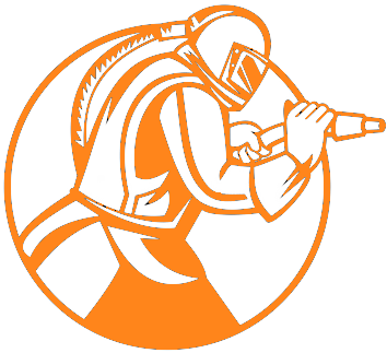 black white mascot illustration sandblaster sand blaster abrasive blasting viewed side set inside circle 191222318 removebg preview 1